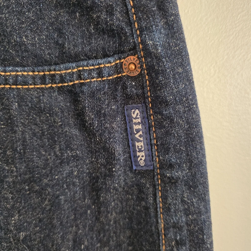 Silver Jeans Y2K Dark Indigo Denim Mini Skirt Jean Skirt - Picture 3 of 7